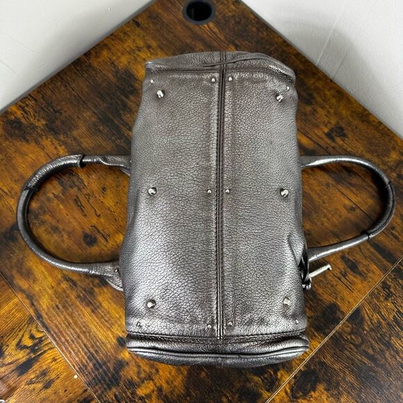 Chloe Paddington Vintage Bag Satchel Silver Black Gunmetal With Purple Tint Rare - Picture 9 of 16